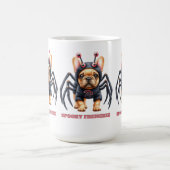 Mug Déguisement d'araignée Frenchie chiot Halloween (Centre)