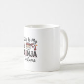 Mug Déguisement de ninja drôle Design vectoriel Hallow (Devant droit)