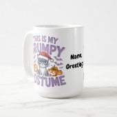 Mug Déguisement Halloween de Grumpy Cat, drôle d'anima (Devant gauche)