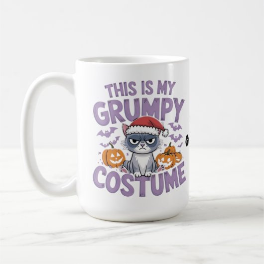 Mug Déguisement Halloween de Grumpy Cat, drôle d'anima (Gauche)