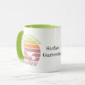 Mug dein Nom personnalisierbares Design Gärtner (Devant gauche)