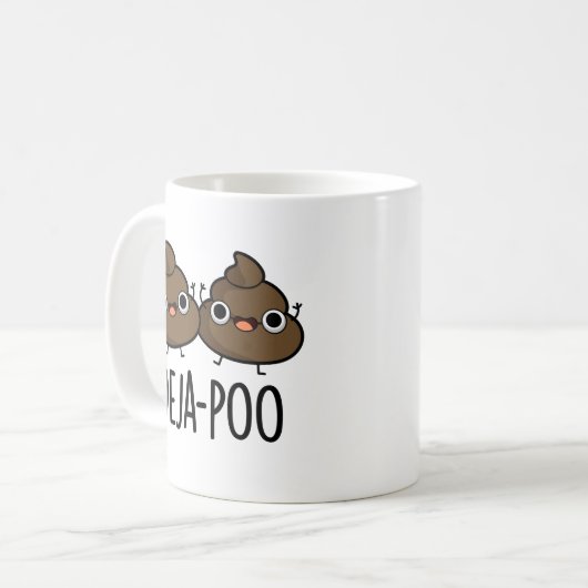 Mug Deja Poo Funny Double Poop Pun (Devant gauche)