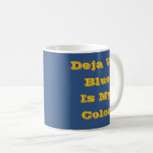 Mug Deja Vu Bleu Saison Printemps Couleur Solide (Devant droit)