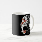 Mug Déjeuner Lady Messy Bun Cafétéria Travailleur (Devant droit)