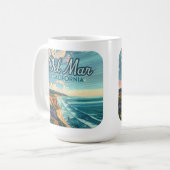 Mug Del Mar California San Diego Beach Pacifique Vinta (Devant gauche)