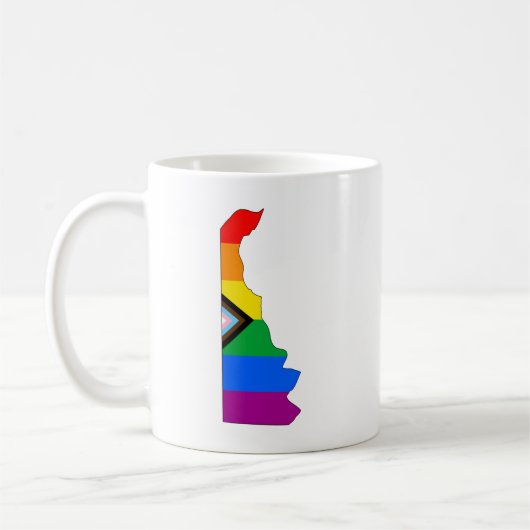 Mug Delaware State Pride Fierté LGBTQ Progress Pride (Gauche)