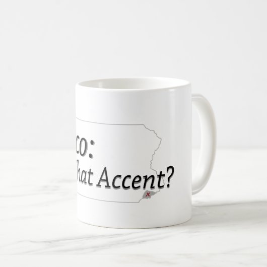 Mug Delco - Quel Accent ? (Devant droit)