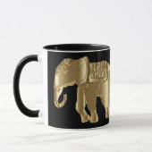 Mug d'éléphant noir et or (Gauche)