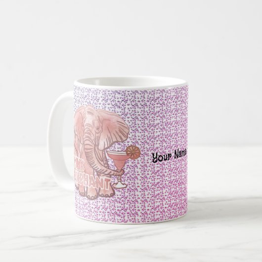 Mug d'éléphant rose (Devant gauche)