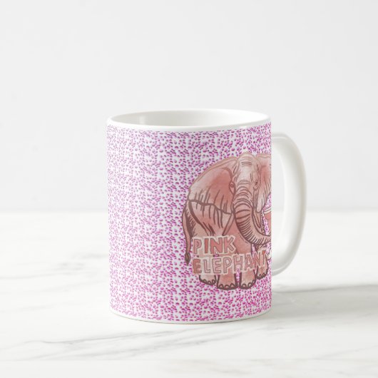Mug d'éléphant rose (Devant droit)