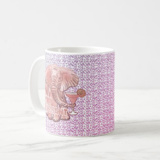 Mug d'éléphant rose (Devant gauche)