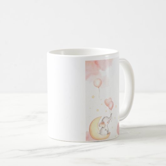 Mug d'éléphant rose (Devant droit)