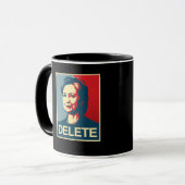 Mug DELETE - Poster anti-Hillary - - Anti-Hillary -.pn (Devant gauche)