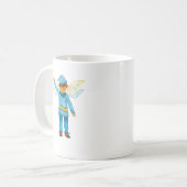 Mug d'Elf Bleu joyeux (Devant gauche)