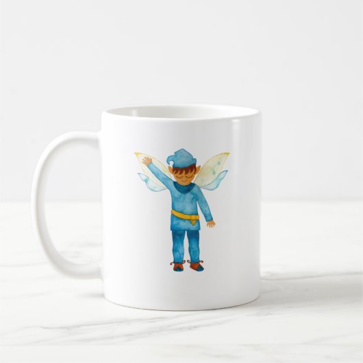Mug d'Elf Bleu joyeux (Gauche)