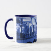 Mug Delft-Bleu-Regard de paysage urbain d'Amsterdam (Gauche)