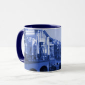Mug Delft-Bleu-Regard de paysage urbain d'Amsterdam (Devant gauche)