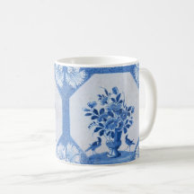 Delft Blue Birds floral Français Country Chic