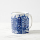 Mug Delft Blue style mug: Amsterdam (Devant droit)