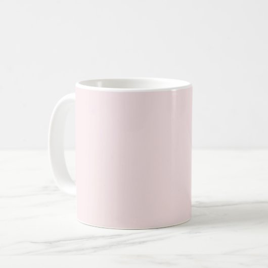 Mug Délicat couleur unie rose pâle (Devant gauche)