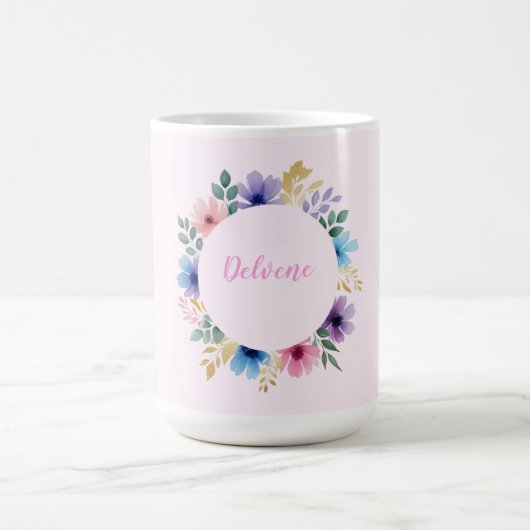 Mug Délicate couronne florale (Centre)