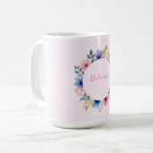 Mug Délicate couronne florale (Devant gauche)