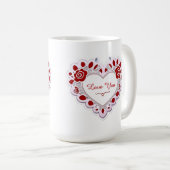 Mug Delicate Lace Heart Card (Devant droit)