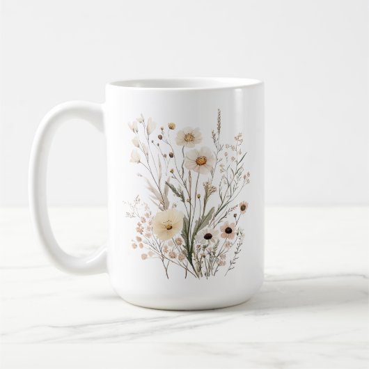 Mug Delicate Wildflowers Inspirational Poem (Gauche)