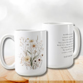Mug Delicate Wildflowers Inspirational Poem