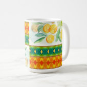 Mug Délice d'agrumes méditerranéens. Orange et citrons (Devant droit)