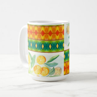 Mug Délice d'agrumes méditerranéens. Orange et citrons