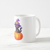 Mug Délice de chat sorcière citrouille (Devant droit)