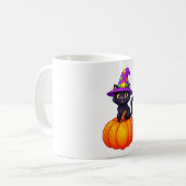 Mug Délice de chat sorcière citrouille (Devant gauche)