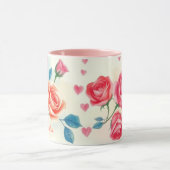 Mug Délice Fleur de Rose & Cœur (Centre)
