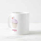 Mug Délicieuse Berry Cupcake Rose sur le dessus person (Devant gauche)