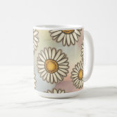 Mug Délicieux Motif Daisy sur Pastel Arrière - plan (Devant droit)
