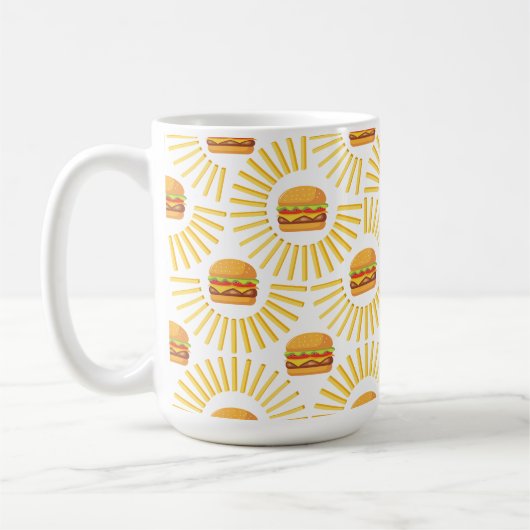 Mug Delicioso hamburguer com batatas fritas (Gauche)