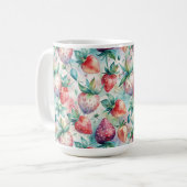 Mug Delicious Watercolor Strawberries (Devant gauche)