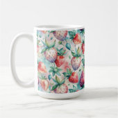Mug Delicious Watercolor Strawberries (Gauche)