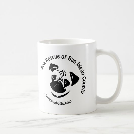 Mug Délivrance de carlin de logo du comté de San Diego (Droite)