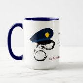 Mug Délivrance inspirée de foi de prière de policier (Gauche)