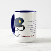 Mug Délivrance inspirée de foi de prière de policier (Devant gauche)