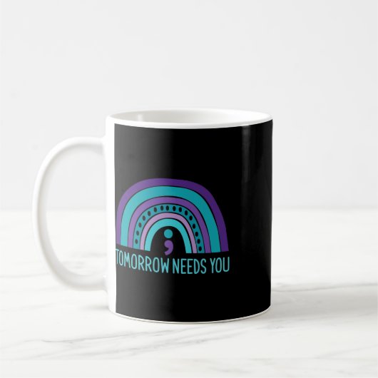 Mug Demain a besoin de vous Semicolon Rainbow Suicide (Gauche)