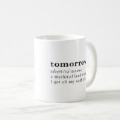 Mug Demain. Entrée drôle de dictionnaire. (Devant droit)