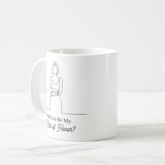 Mug Demande de témoin de mariage (Devant gauche)
