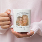 Mug Demande de témoin de mariage moderne 2 photos | Pr