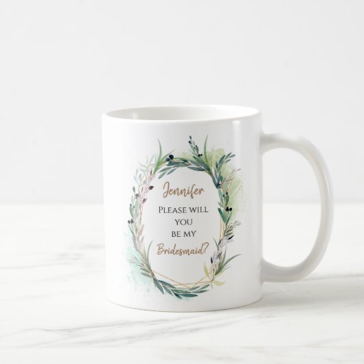 Mug Demande de témoin de mariage/Nom/ (Droite)
