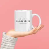 Mug Demande drôle de témoin de la mariée avec nom