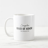 Mug Demande drôle de témoin de la mariée avec nom (Gauche)