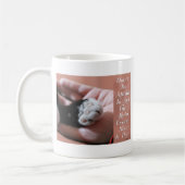 Mug Demander de l'aide Photo de patte de chat mignon i (Gauche)